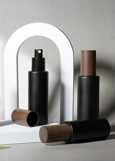 matte black spray pump bottles