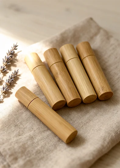 sustainable bamboo cosmetic tubes